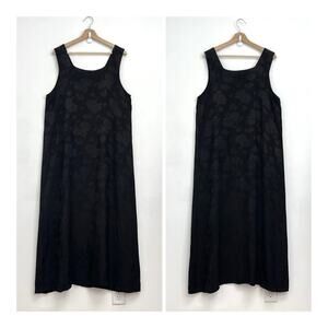 CP Shades Brocade Floral Print Whimsigoth Bohemian Square Neck 90s Maxi Dress